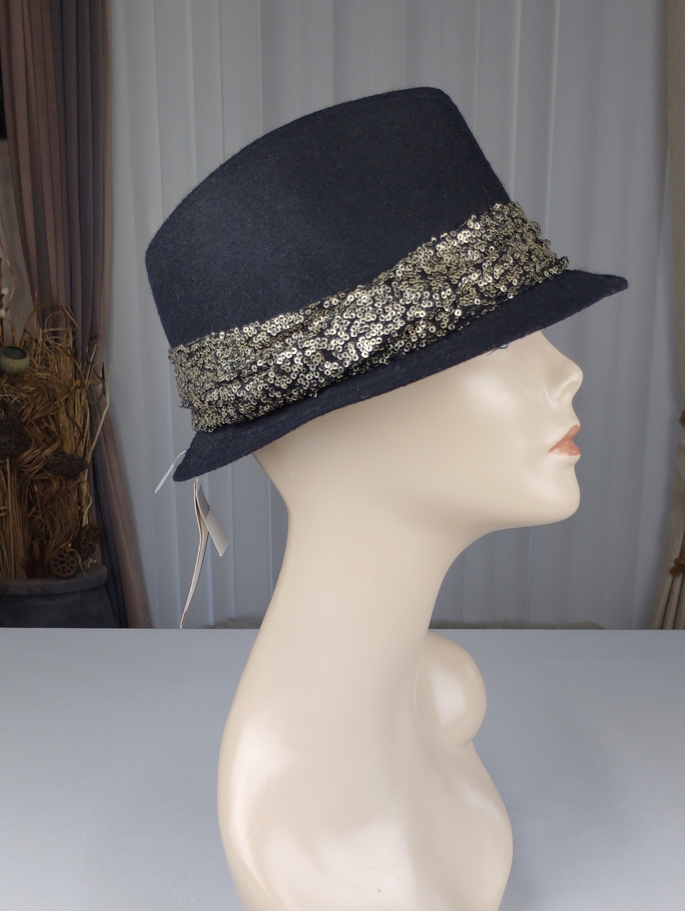 Scala Pronto Black Fedora Hat.